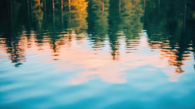 tranquil water reflection serene forest background nature scene calm environment aerial view peaceful concept free photo